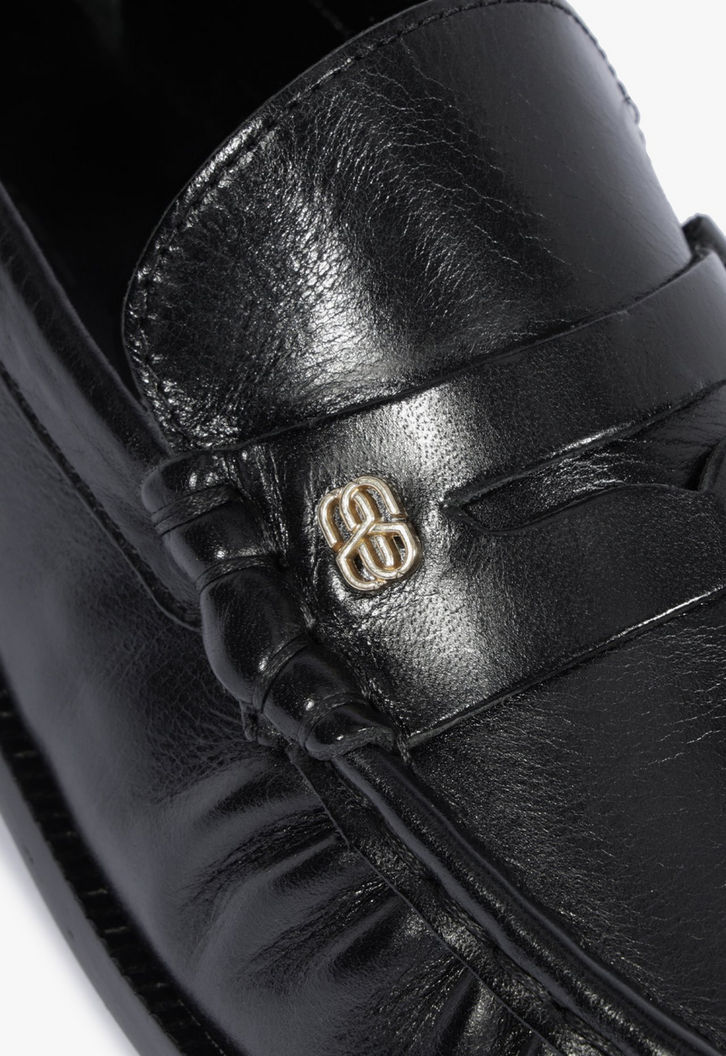 Mocassim Tyche Couro Preto