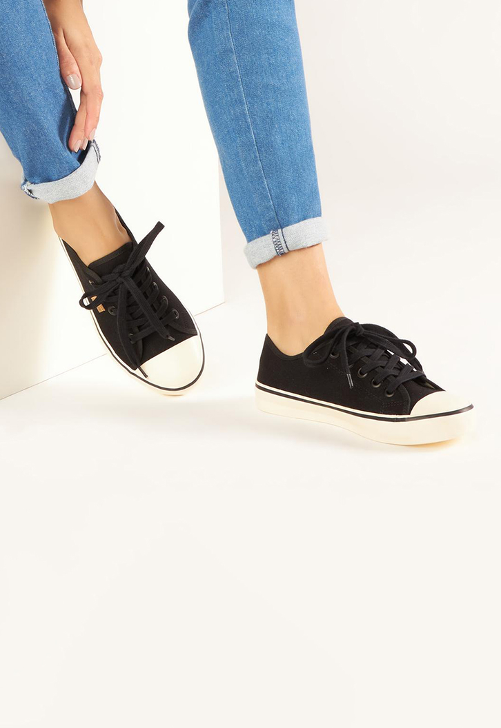 Tenis preto sale lona
