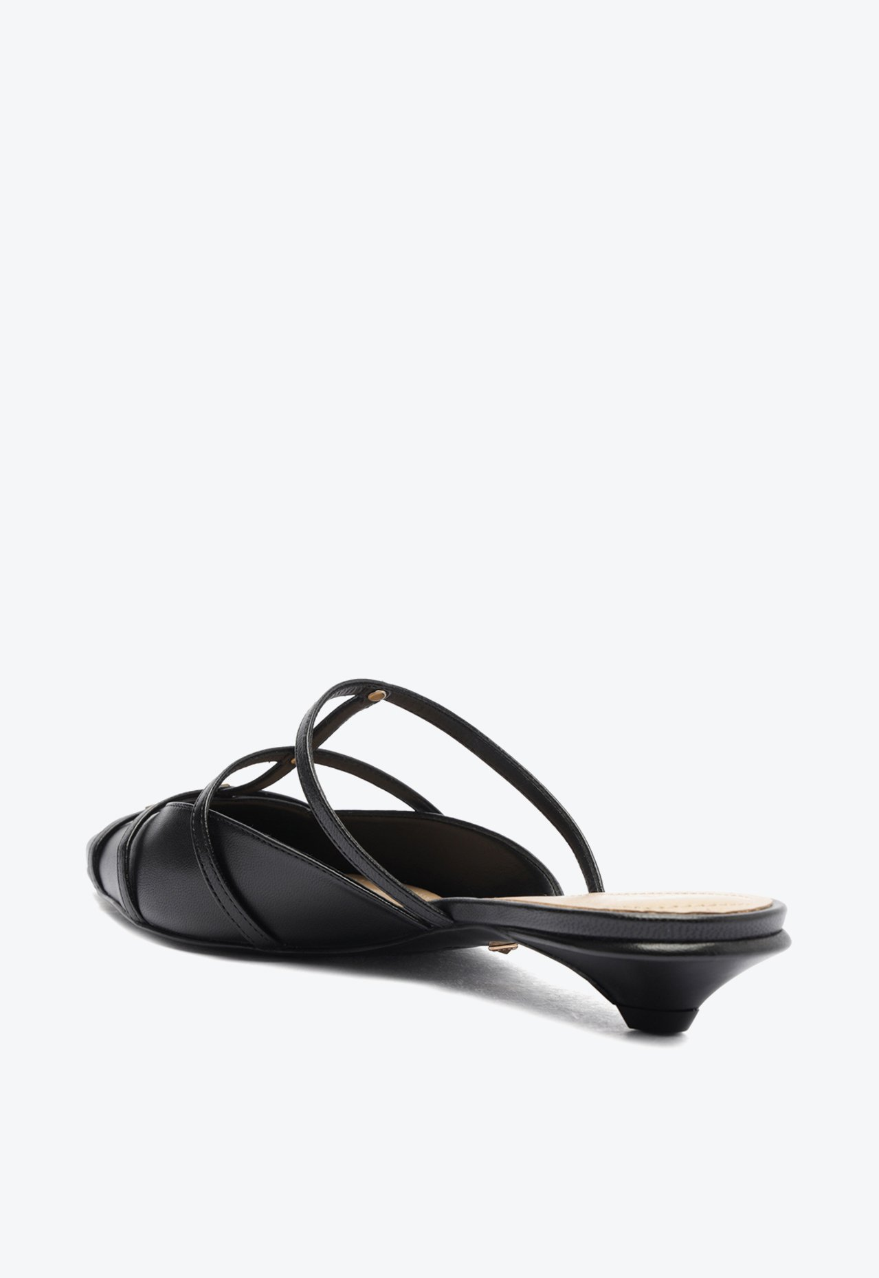 Sapato Mule Preta Schutz Salto Baixo Evette Couro | ZZ MALL