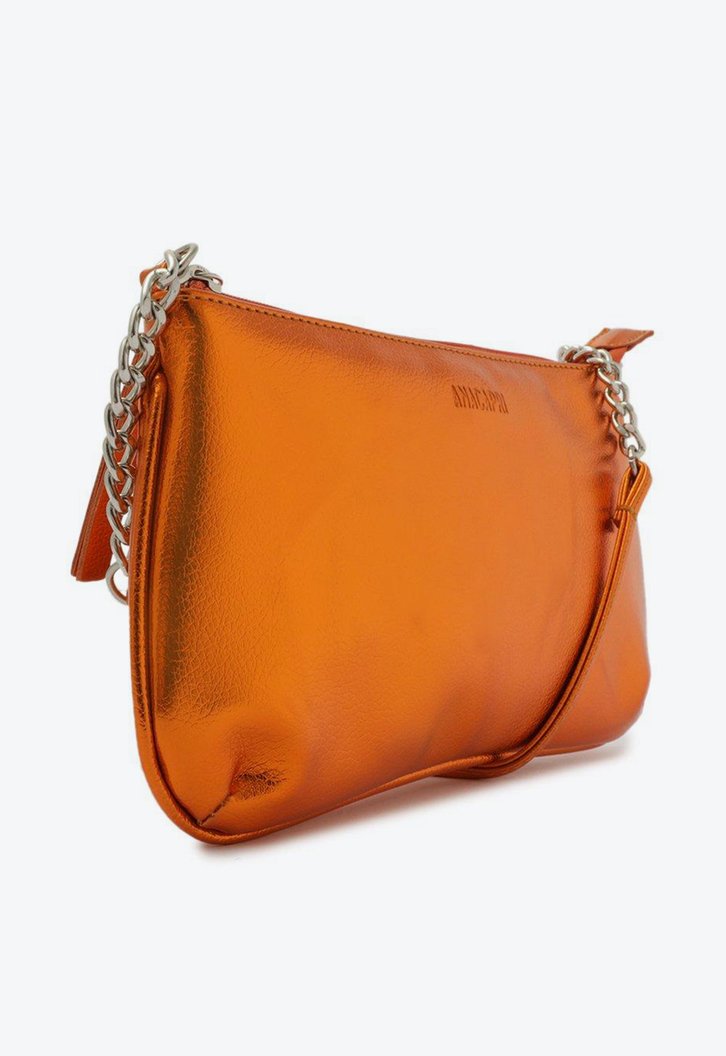 Bolsa Crossbody Laranja Metalizada Anacapri Tóquio Pequena