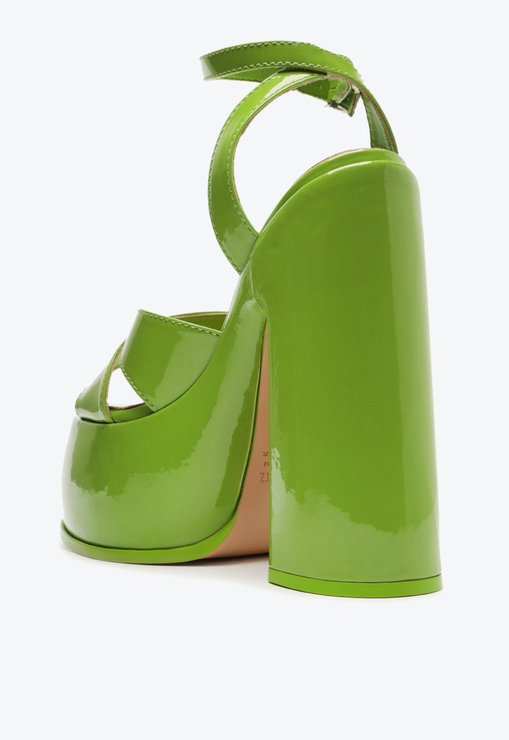 Sandália Meia Pata Pattie Verniz Verde