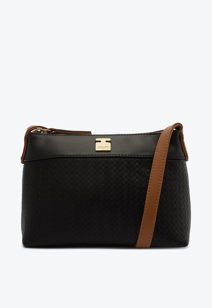 Bolsa Tiracolo Preta Anacapri Tressê Média