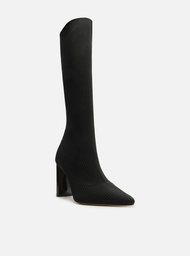 【ぞぞ】 Bota Cinza Acamurçada Cano Longo Bordado Western | Arezzo