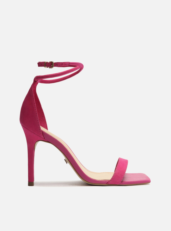 Sand lia Rosa Arezzo Nobuck Salto Fino Bico Quadrado ZZ MALL