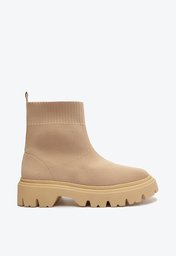Bota Nude Anacapri Tratorada Cano Baixo Knit