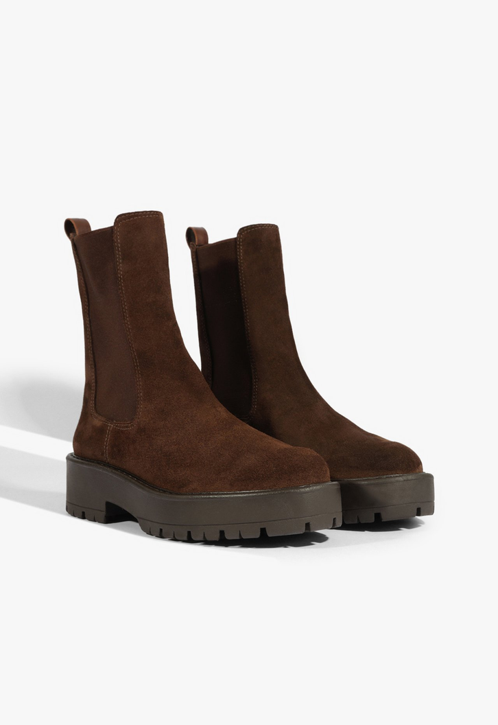 Bota Chelsea Camurça Marrom