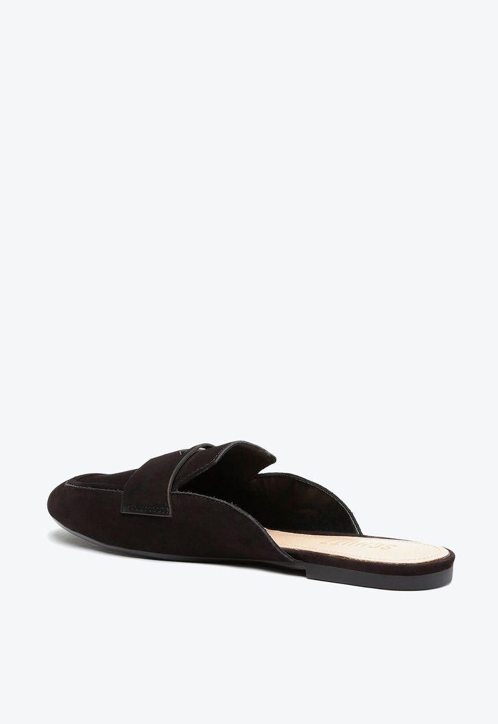 SAPATO MULE RASTEIRA PRETO SCHUTZ NOBUCK
