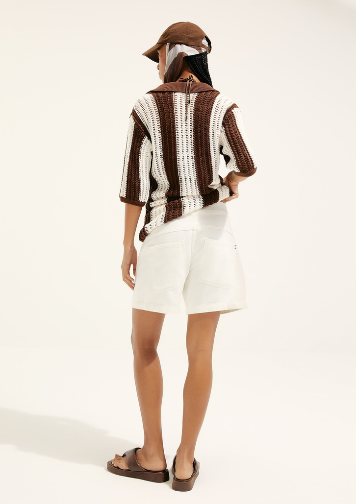 Bermuda Off White Hering de Sarja Hering + Cosmo