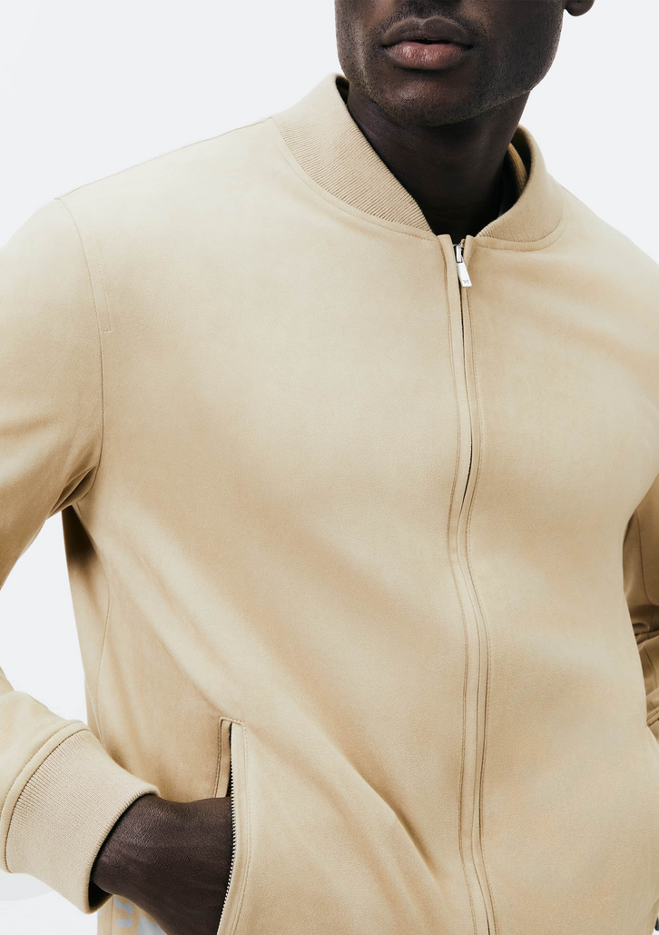 Jaqueta Bege Masculina College Bomber