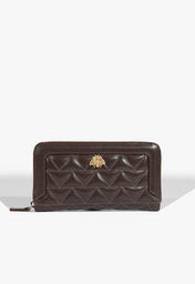 Carteira Grande Believe Couro Matelassê Marrom