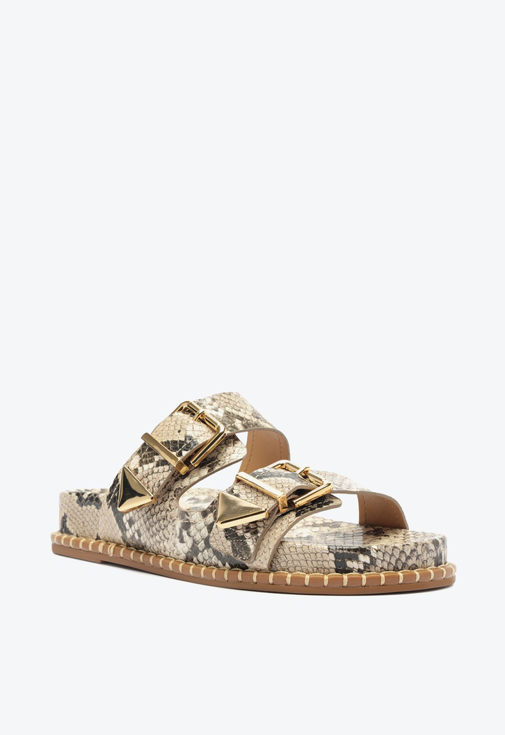 Papete Naomi Sporty Couro Snake