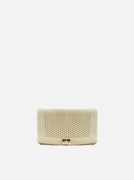 Bolsa Tiracolo Crochê Branco Pequena