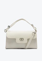 Bolsa Tiracolo Média Pedraria Branca