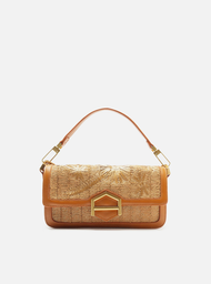 Bolsa Tiracolo Marrom Natural Arezzo Couro A001 Média