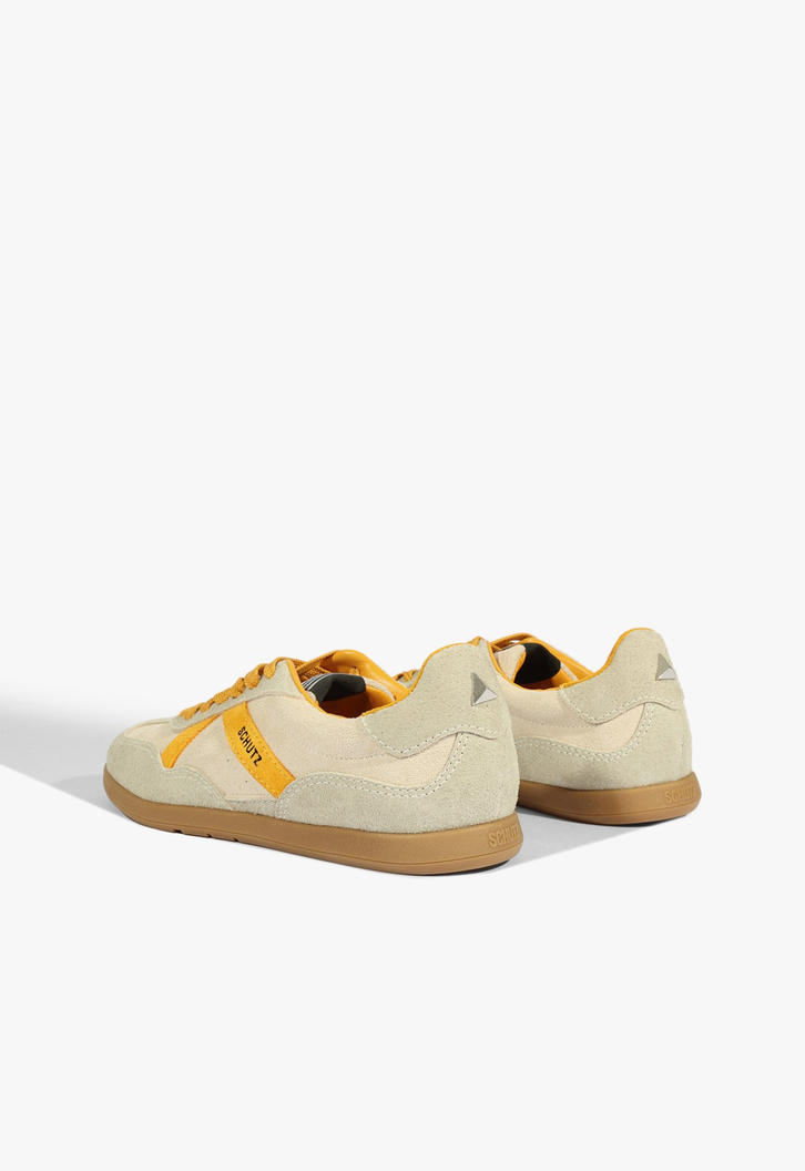 Tênis ST Camurça Branco e Amarelo