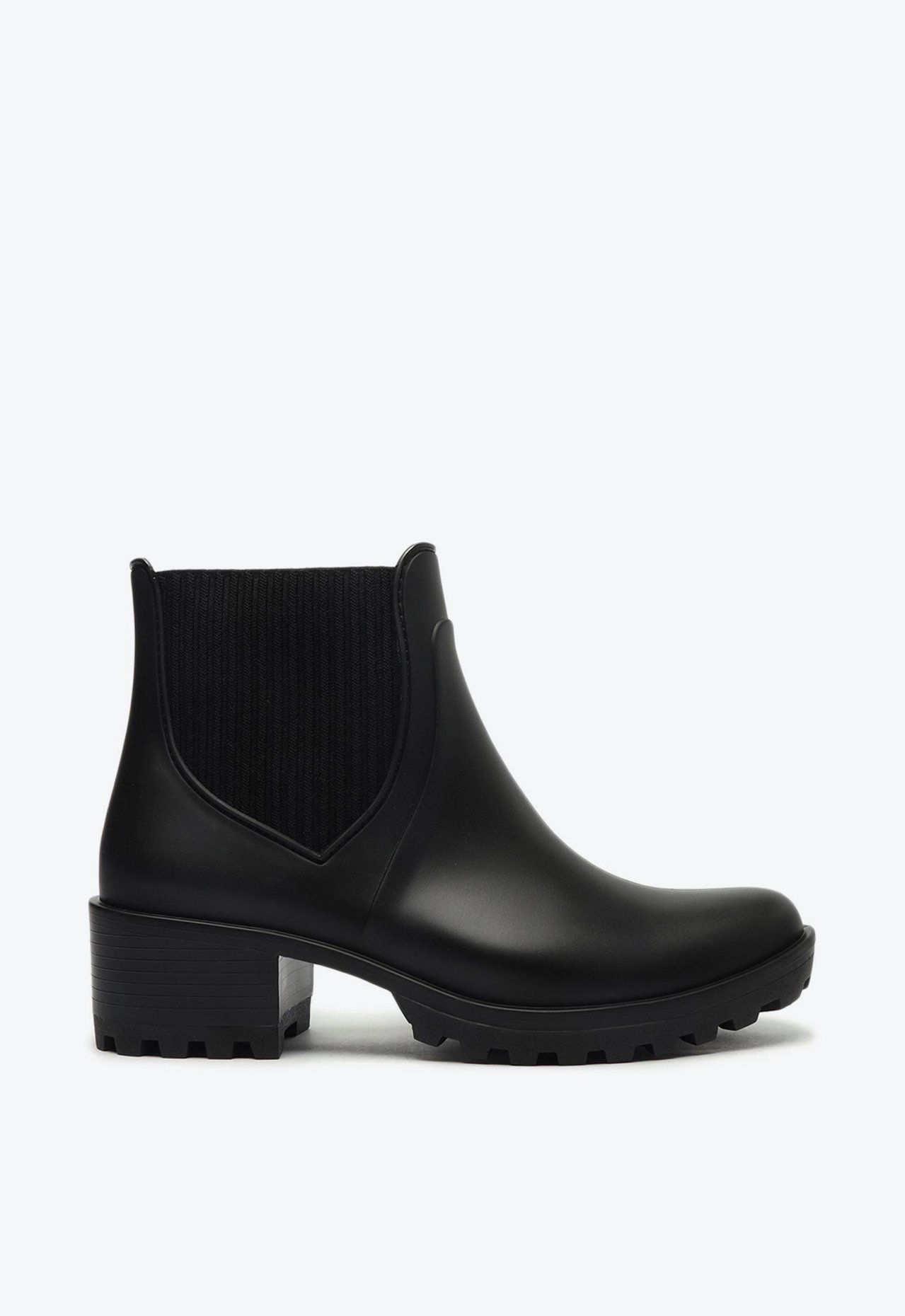 Bota Preta Anacapri Chelsea Pl stico Tratorada