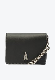 Carteira Crossbody Preta Anacapri Pequena Corrente Com Aplicação De A
