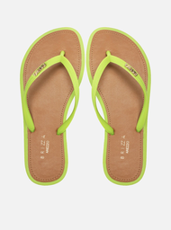 Chinelo De Dedo Verde Marrom Brizza Tiras Lima Palmilha