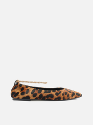 Sapatilha Animal Print Arezzo Tira Metálica