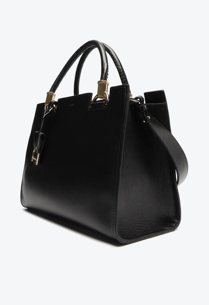 Bolsa Tote Preta Arezzo Grande Abbraccio