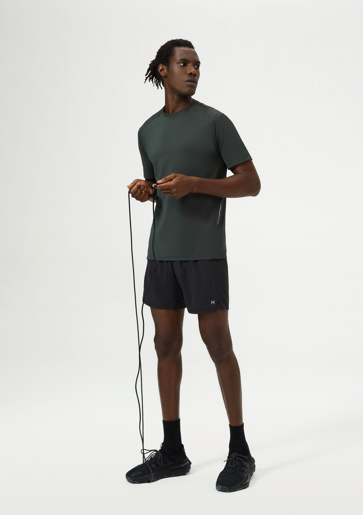 Shorts Esportivo Preto Hering Sports Runner Easy Care