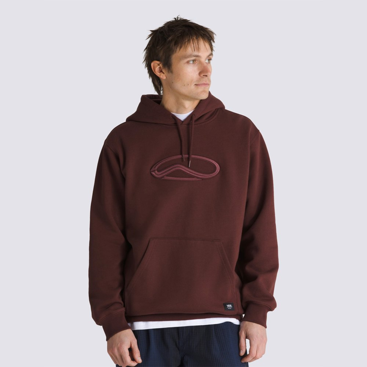 Moletom Vans Oval Loose Fleece Po Upland Bitter Chocolate | ZZ MALL