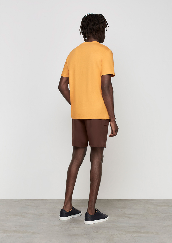 Camiseta Laranja Dzarm Manga Curta Decote Redondo