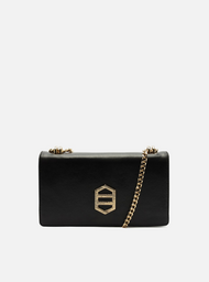 Bolsa Clutch Preta Couro | ZZ MALL