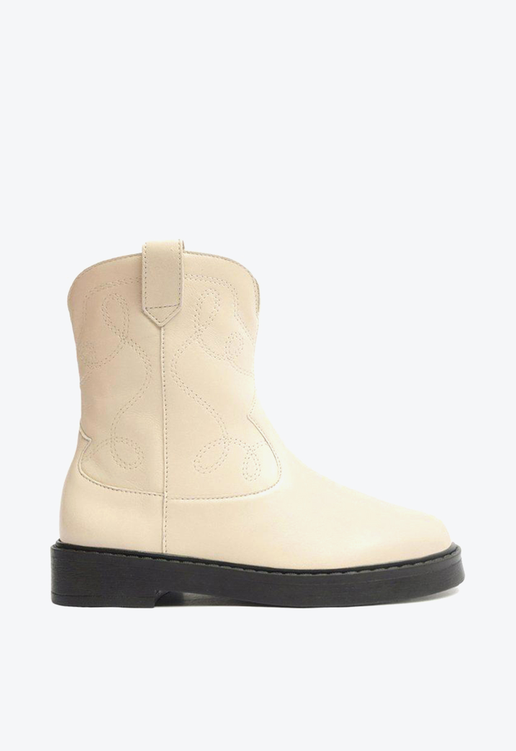 Bota Infantil Western Off-White Arezzo Cano Médio Georgia