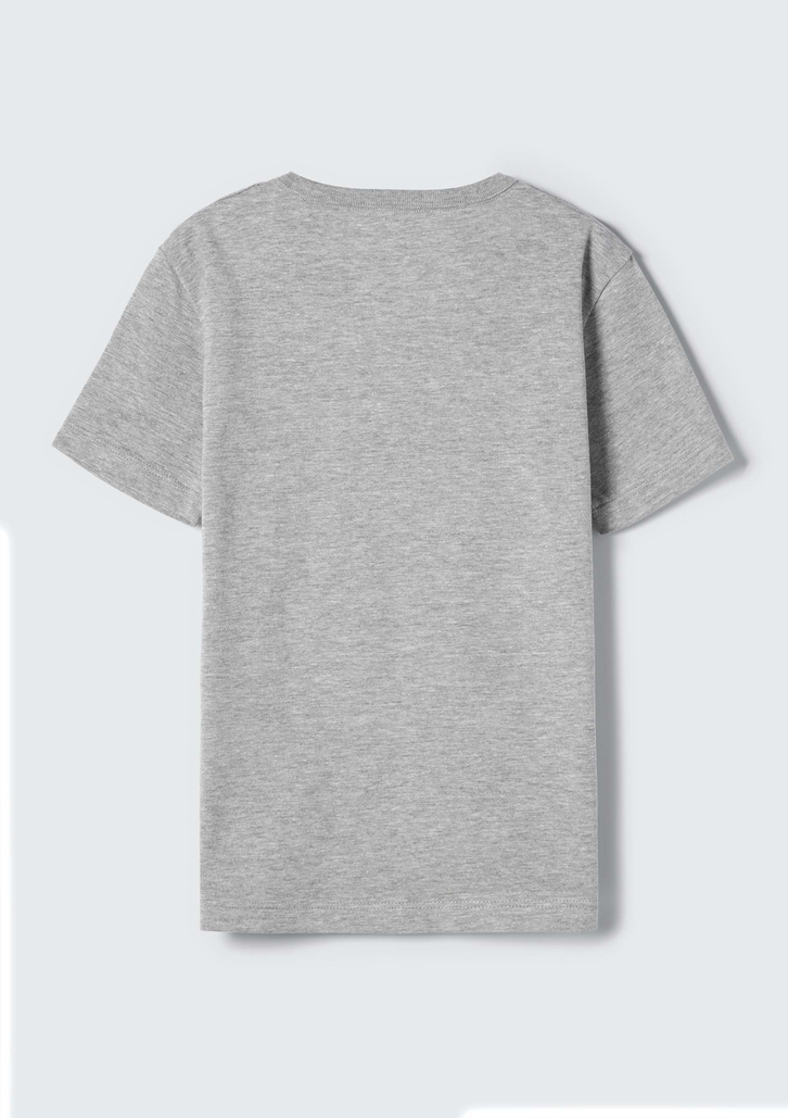 Camiseta Cinza Hering Básica Infantil Modelagem Regular