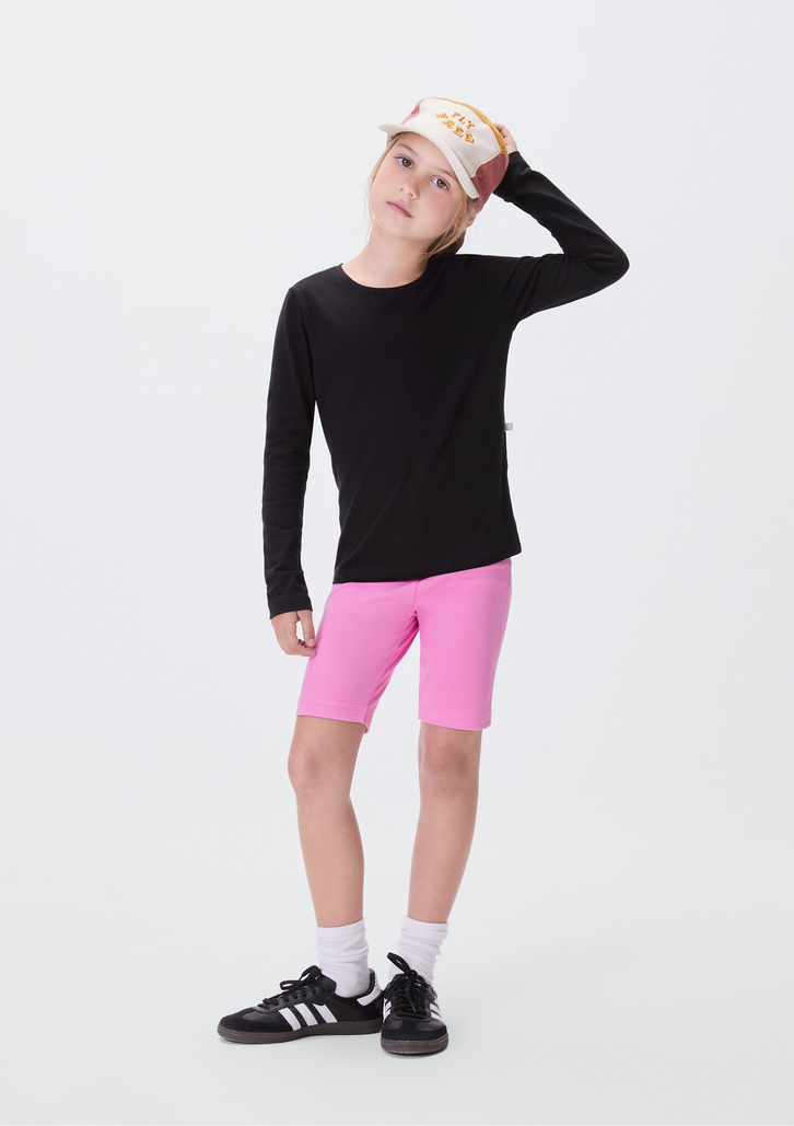 Bermuda Rosa Claro Hering Kids Básica Infantil Menina Ciclista