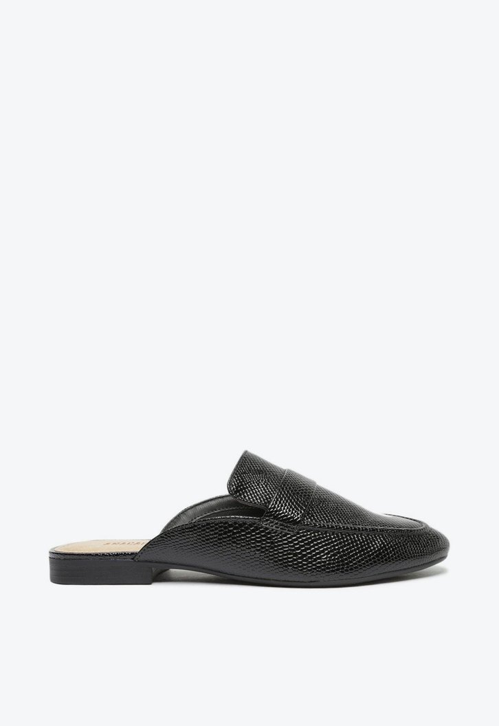 Mule Preta Anacapri Lezard Fechada