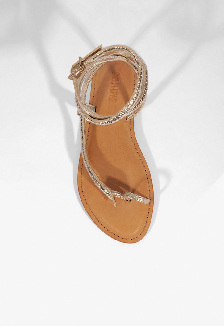 [PRE ORDER] DOURADA SCHUTZ SANDÁLIA RASTEIRA DE TIRA