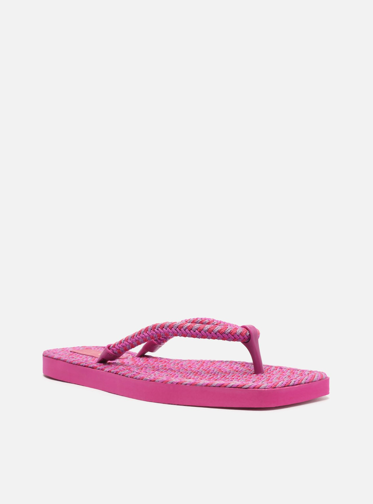 Chinelo de Dedo Roxo Square Crochê Brizza Brizza Triya