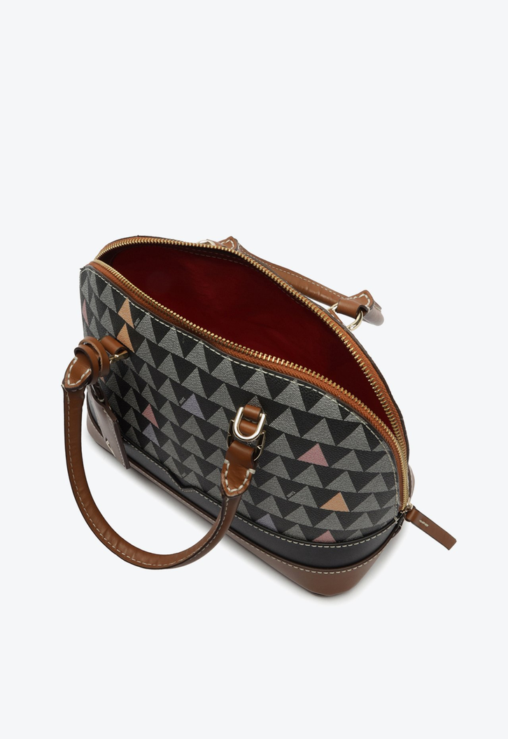 Bolsa Tote Tiracolo Grande Triangle Preta