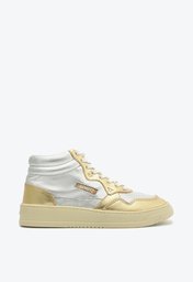 Tênis Branco Prata E Dourado Schutz Couro