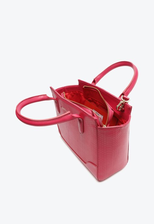 Bolsa Tote Millie Snake Rosa