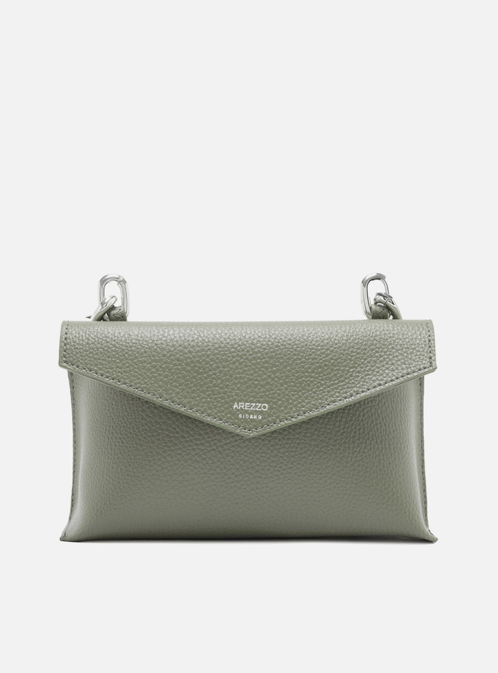 Bolsa Tiracolo Verde Arezzo Pequena