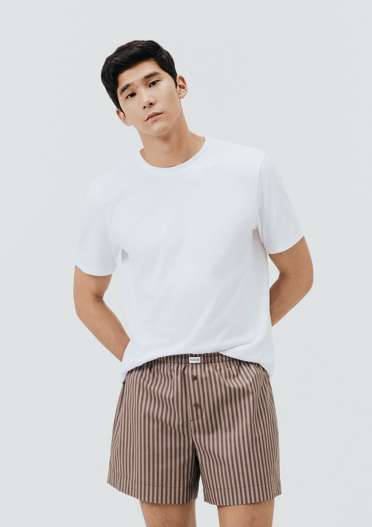 Cueca Marrom Hering Samba Canção Fio Tinto Xadrez