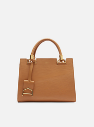 Bolsa Tote Marrom Clara Couro Abraccio Média