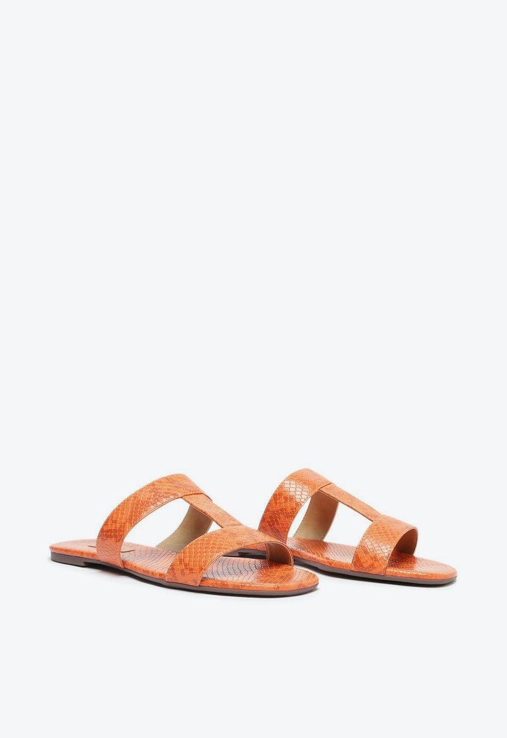 Rasteira Laranja Snake Anacapri Tira Única