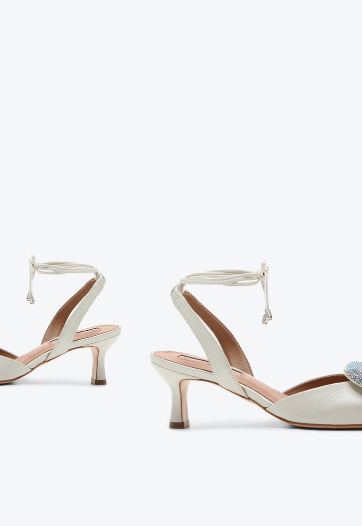 wan♡wan③ オーシャンホワイト Slingback Branco Vicenza Whitney | ZZ MALL