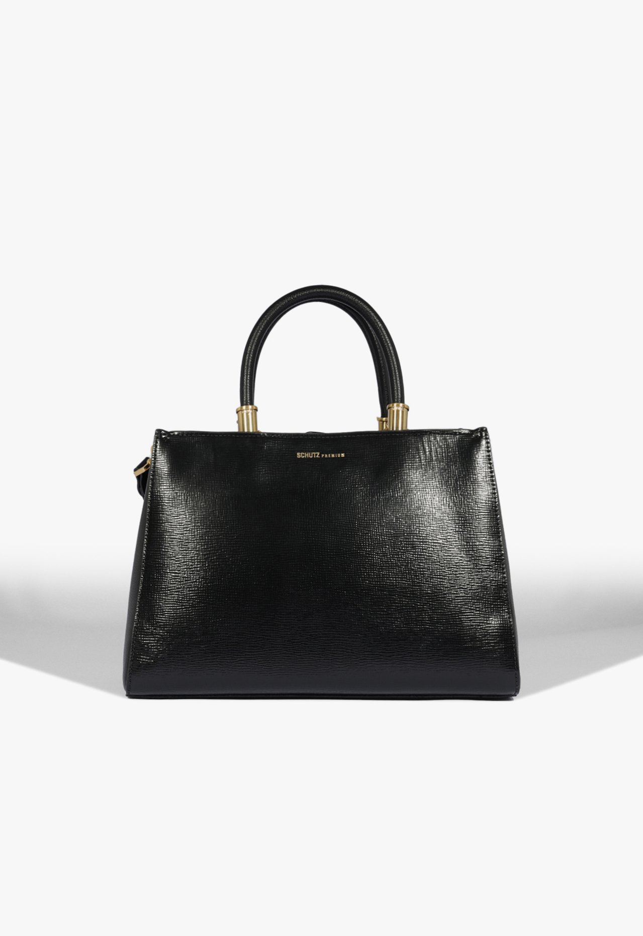 Bolsa Tote Preta Schutz Lorena Top Handle Grande Couro | ZZ MALL