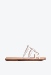 Sandália Rasteira Branca Schutz Anabel Flat