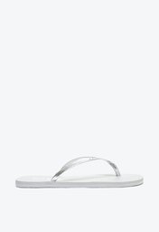 Chinelo Prateado Arezzo Brizza Strap
