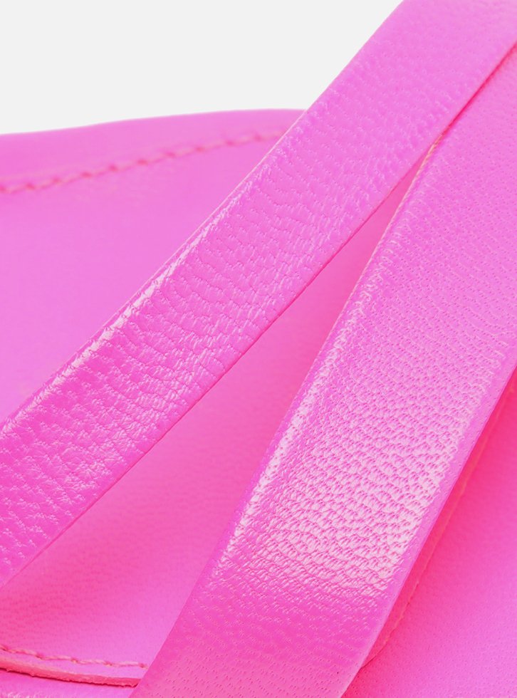 SANDÁLIA ROSA AREZZO COURO SALTO BLOCO LACE UP