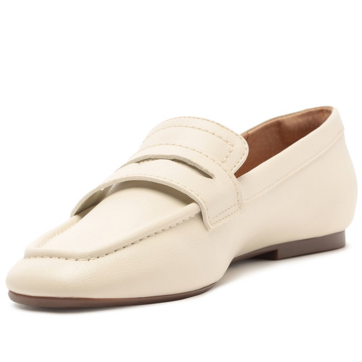 Mocassim Madri Bico Quadrado Branco