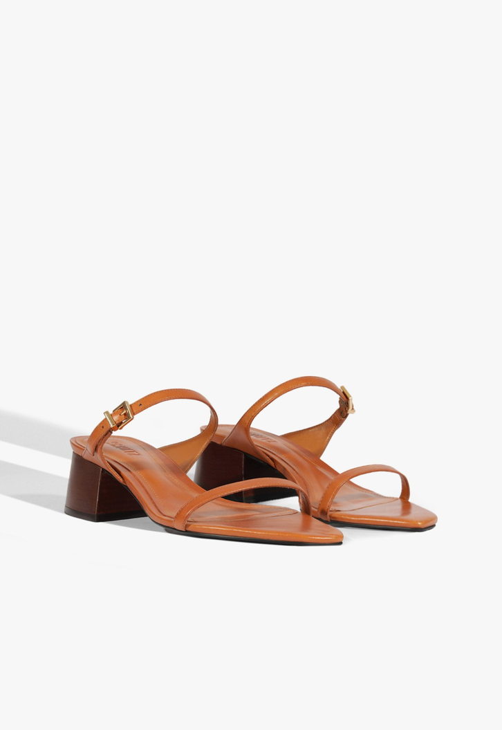Tamanco Fresh Boho Couro Marrom