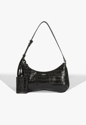 Bolsa Média Yumi Croco Marrom | ZZ MALL