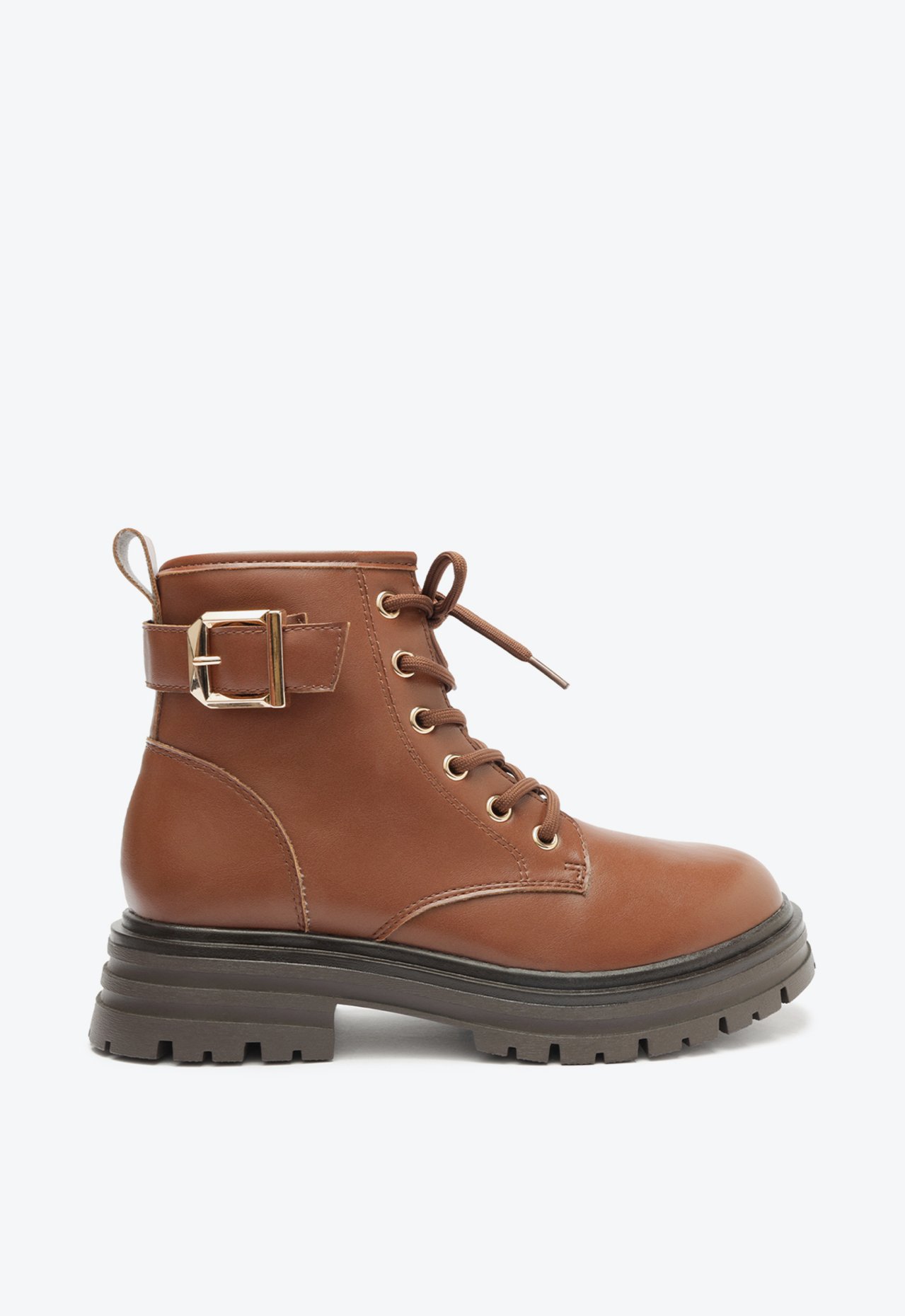 Bota Coturno Marrom Anacapri Tratorada Fivela Bota Coturno Marrom Anacapri Tratorada Fivela